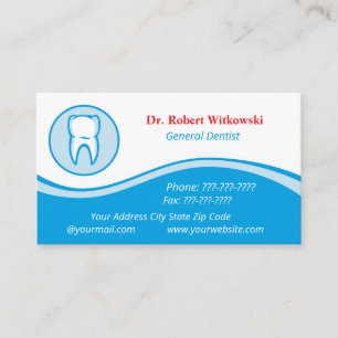 Cartão de visita de Dentista do logotipo dentário