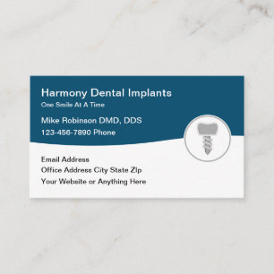 Cartão de Visita de Dentista Periodontista Implant
