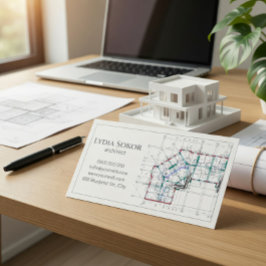 Cartão de visita de desenho arquitetônico