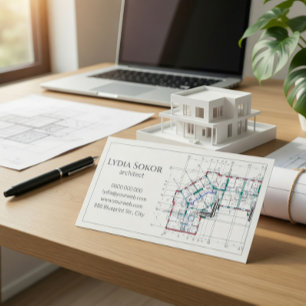 Cartão de visita de desenho arquitetônico