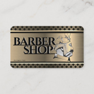 cartão de visita de desenho de barbeiro