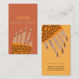 Cartão de visita de Desenho de Mão do Técnico Nail