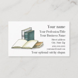Cartão de visita de Design de Livro Aberto