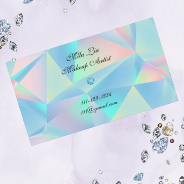 cartão de visita de design de pedra opal azul (stunning opal blue business card)
