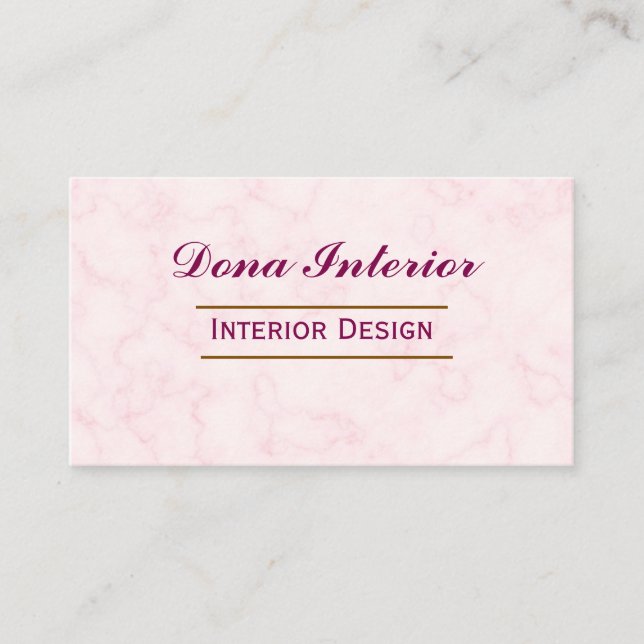 Cartão de Visita de Designer de Interiores (Frente)