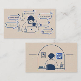 Cartão de Visita de Designer Gráfico Criativo