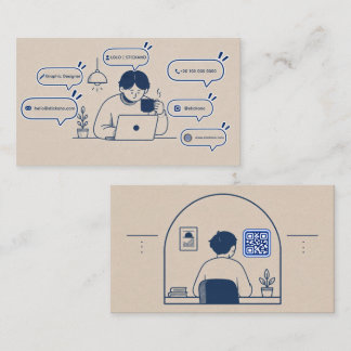 Cartão de Visita de Designer Gráfico Criativo