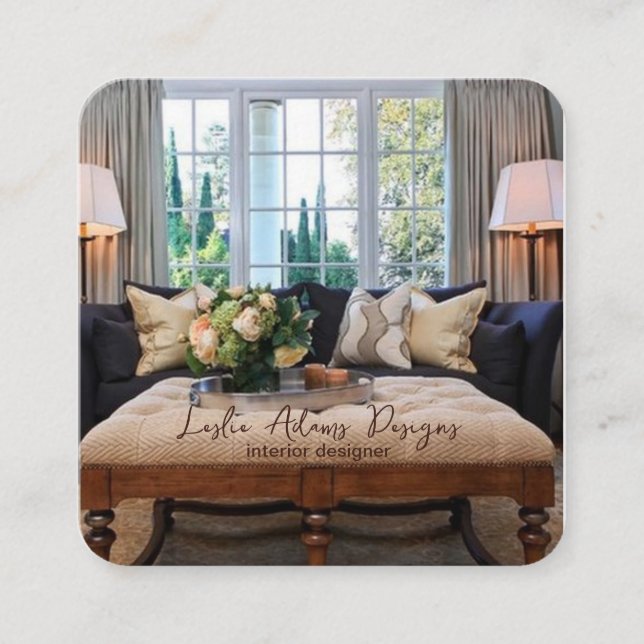 cartão de visita de designer interior (Frente)