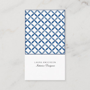 Cartão de visita de designer interior do azulejo 