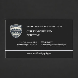 Cartão de Visita de Detetive de Oficial de Polícia