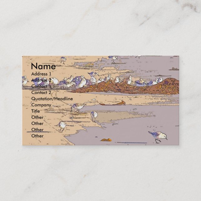 Cartão de visita de Digitas dos borrelhos (Frente)