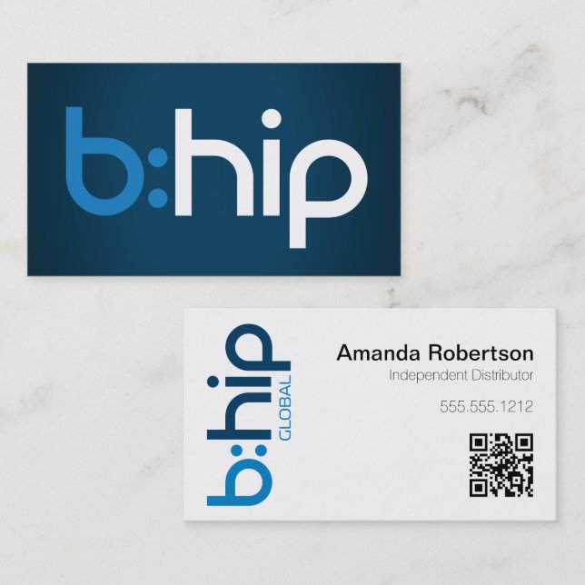Cartão de Visita de Distribuidor b:HIP (Frente/Verso)