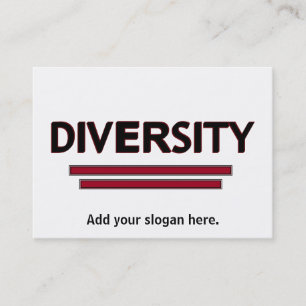 Cartão de visita de diversidade