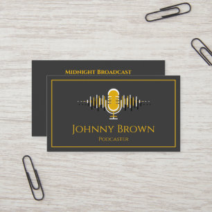 Cartão de Visita de DJ Disc Jockey Podcaster