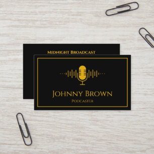 Cartão de Visita de DJ Podcaster Discotecário