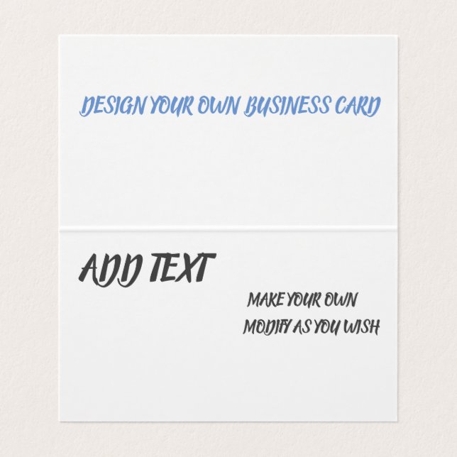 Cartão de visita de Dobragem de Dobragem Horizonta (Interior Desdobrado)