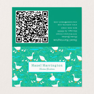 Cartão de visita de Dobragem do Código QR dos Gans