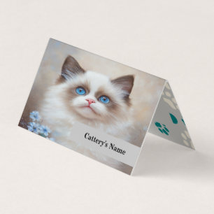Cartão de visita de Dobragem Personalizada da Cate