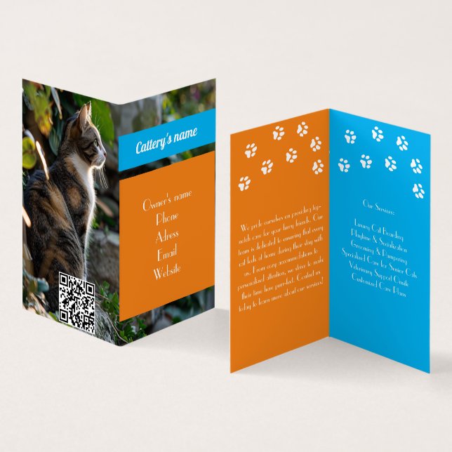 Cartão de visita de Dobragem Personalizável Para A (Interior e exterior)