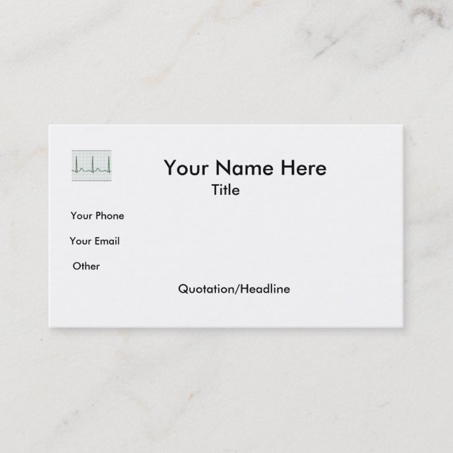 Cartão de visita de ECG (Frente)