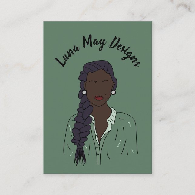 Cartão de visita de Ecrã de Jovens do Chefe Modern (Frente)