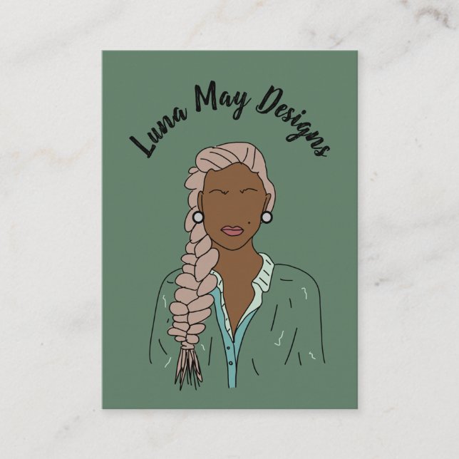 Cartão de visita de Ecrã de Jovens do Chefe Modern (Frente)