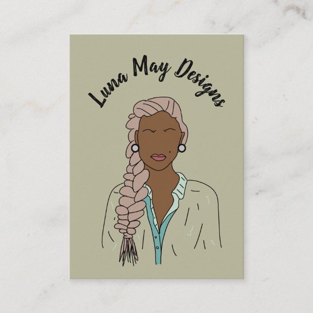 Cartão de visita de Ecrã de Jovens do Chefe Modern (Frente)