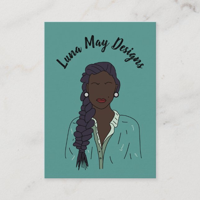 Cartão de visita de Ecrã de Jovens do Chefe Modern (Frente)