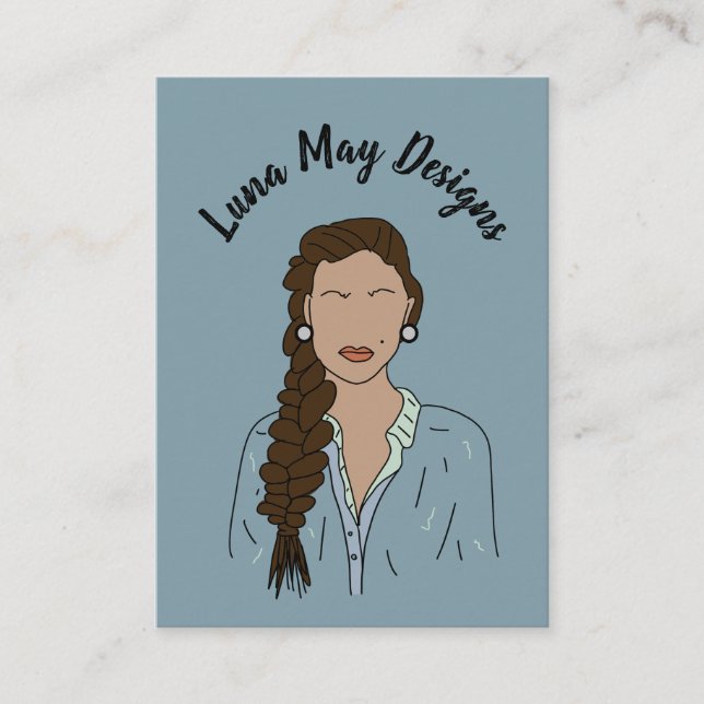 Cartão de visita de Ecrã de Jovens do Chefe Modern (Frente)