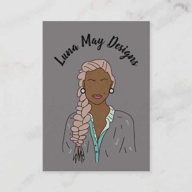 Cartão de visita de Ecrã de Jovens do Chefe Modern (Frente)