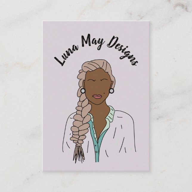 Cartão de visita de Ecrã de Jovens do Chefe Modern (Frente)