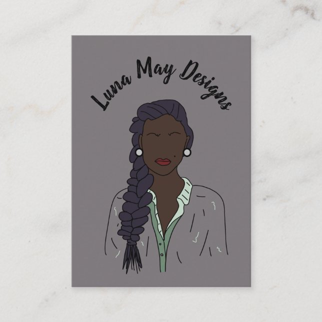 Cartão de visita de Ecrã de Jovens do Chefe Modern (Frente)