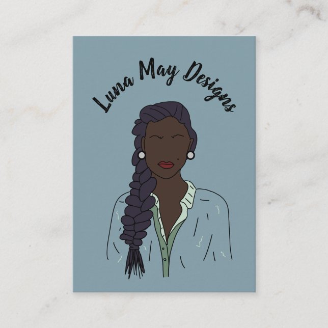 Cartão de visita de Ecrã de Jovens do Chefe Modern (Frente)