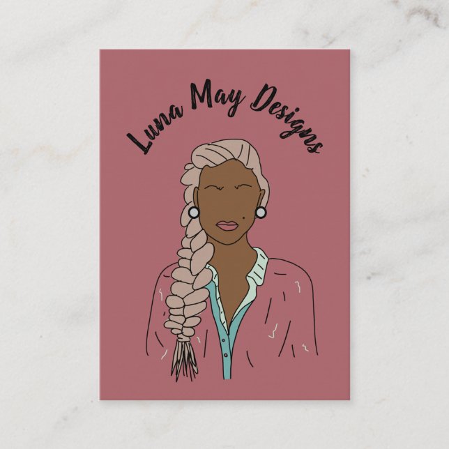 Cartão de visita de Ecrã de Jovens do Chefe Modern (Frente)