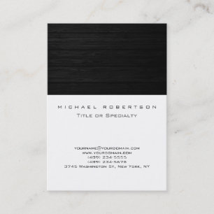 Cartão de visita de efeito de madeira branca, com