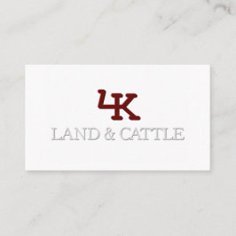 Cartão de visita de efeito embutido do logotipo mi