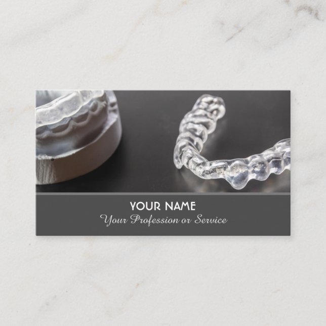 Cartão de visita de Elegante para peritos dentário (Frente)