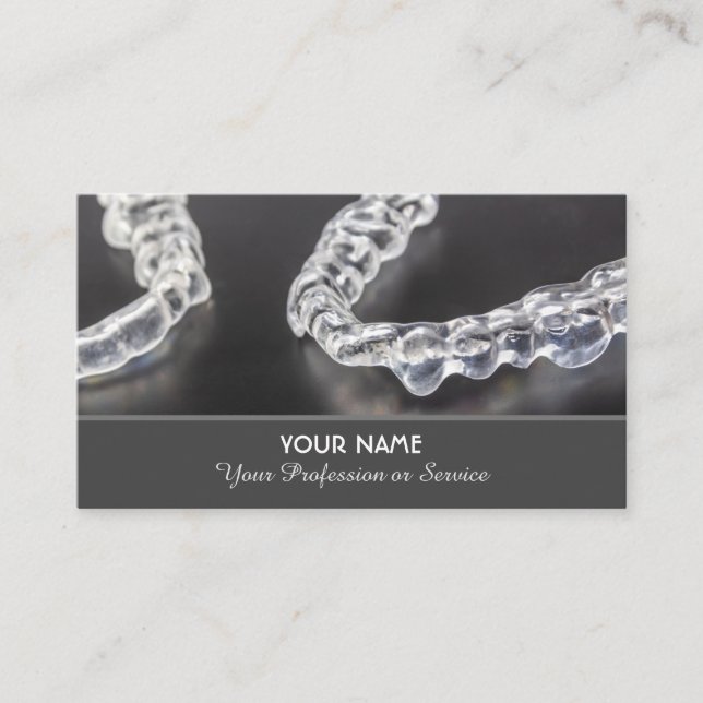 Cartão de visita de Elegante para peritos dentário (Frente)