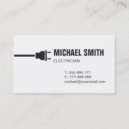 Cartão de visita de eletricista de conexão de alim
