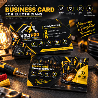 Cartão de Visita de Eletricista | Serviços Elétric