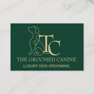 Cartão de Visita de Embelezamento de Cães de Luxo 