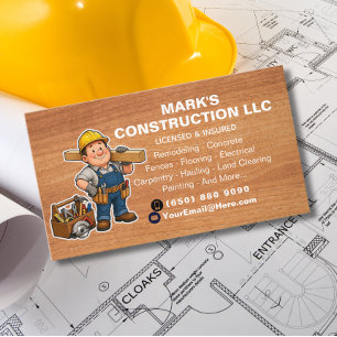 Cartão de Visita de Empresa de Construção Desenho