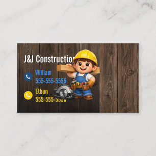 Cartão de Visita de Empresa de Construção Profissi