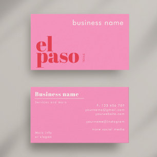 Cartão de Visita de Empresa de El Paso Texas