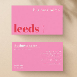 Cartão de Visita de Empresa de Leeds Inglaterra Re