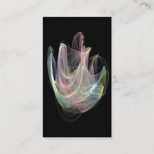 cartão de visita de Energia fractal pastel (Frente)