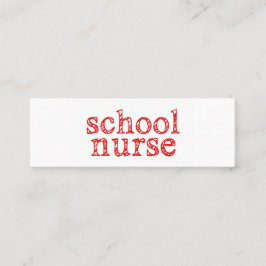 cartão de visita de enfermeira escolar