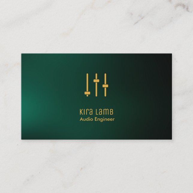 Cartão de visita de Engenheiro de áudio (Frente)