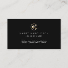 Cartão de visita de Engenheiro de som com ícone do
