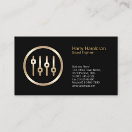 Cartão de visita de Engenheiro de Som de Ícones de